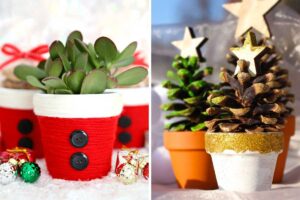 pots en terre cuite pour créer de fantastiques décorations de Noël