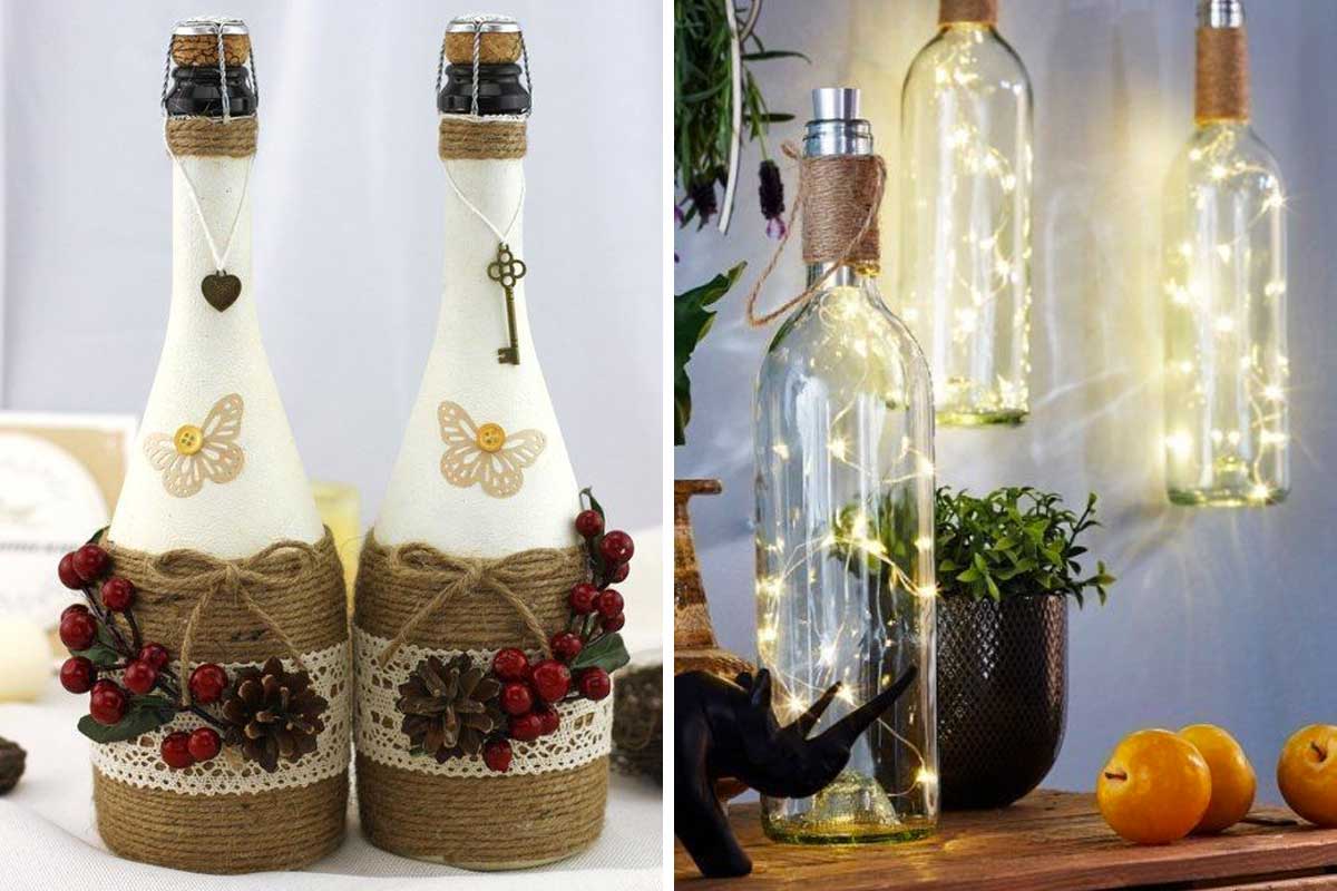 décorations de Noël en recyclant des bouteilles en verre