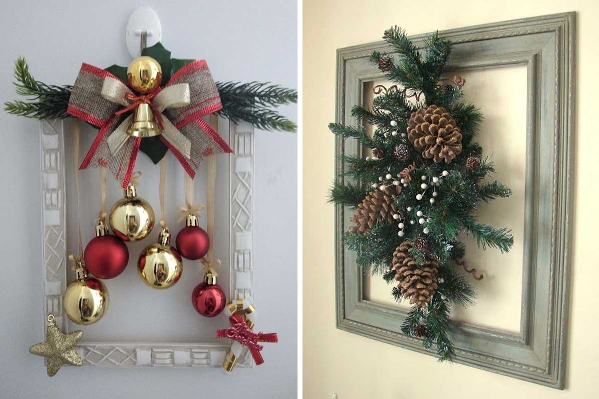 Recycler de vieux cadres pour créer de magnifiques décorations de Noël