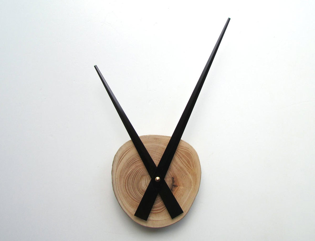 Horloge DIY avec disque en bois