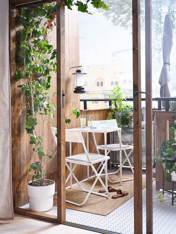 FEJAN Chaise de jardin pliante blanche