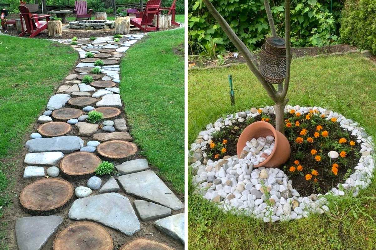 jardin super creatif avec des pierres