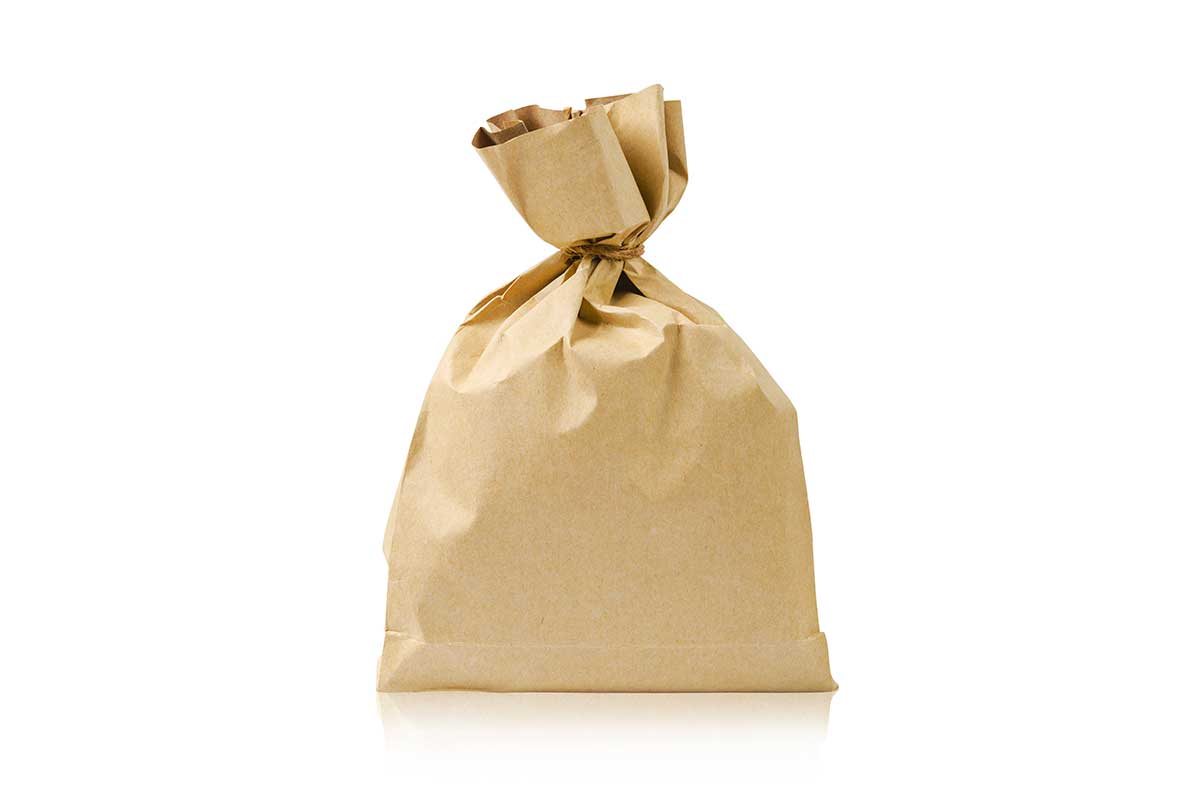 Le sac en papier marron pour éloigner les abeilles et les guêpes