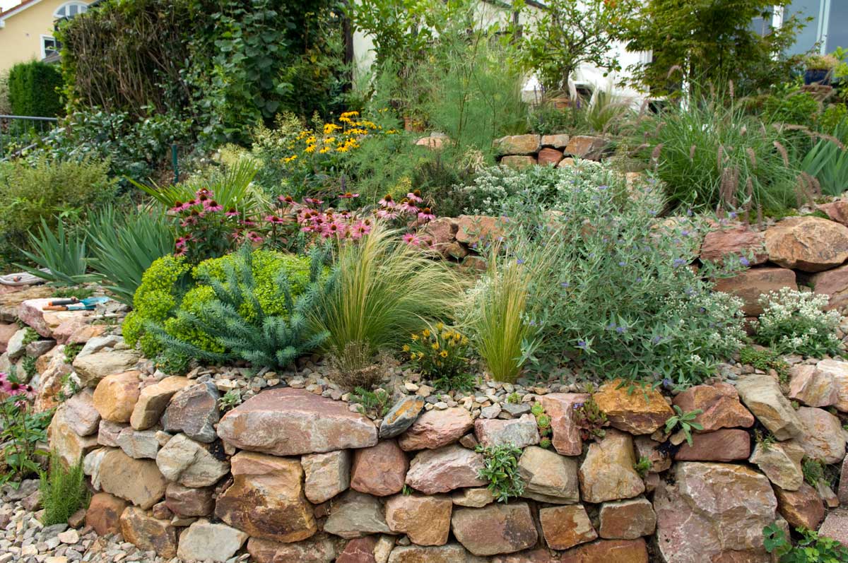 parterres de fleurs surélevés