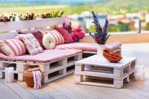 table de jardin DIY en palette de bois