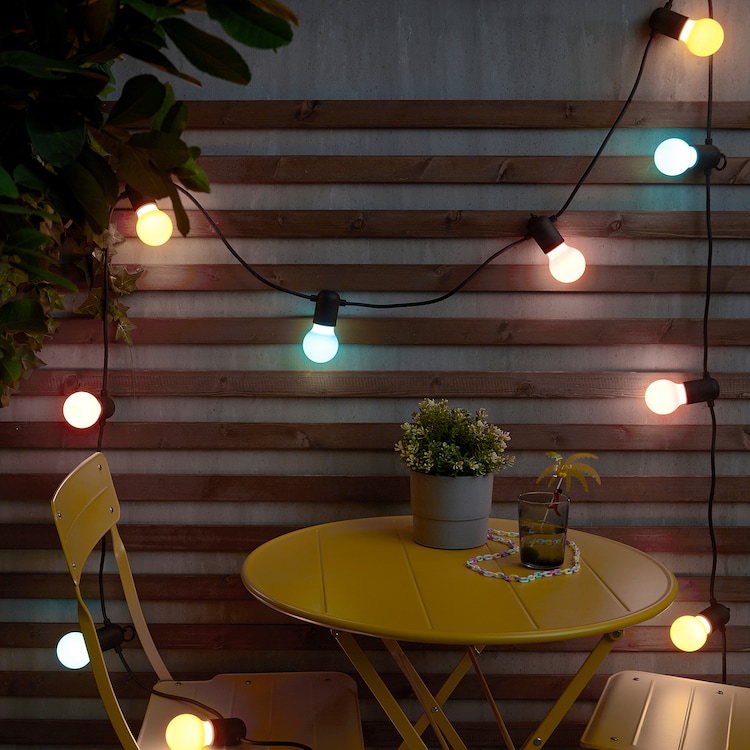 SOMMARLÅNKE Guirlande lumineuse led multicolore ideal pour le balcon 