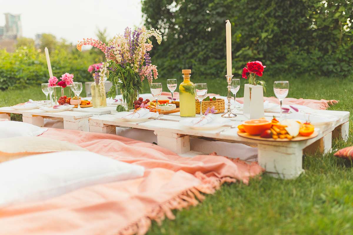 table de picnic pour le jardin