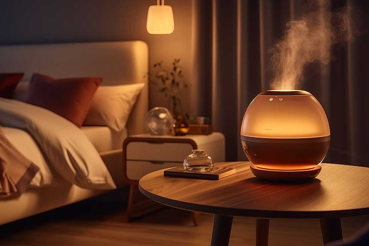 diffuseur aromatique dans la chambre à coucher