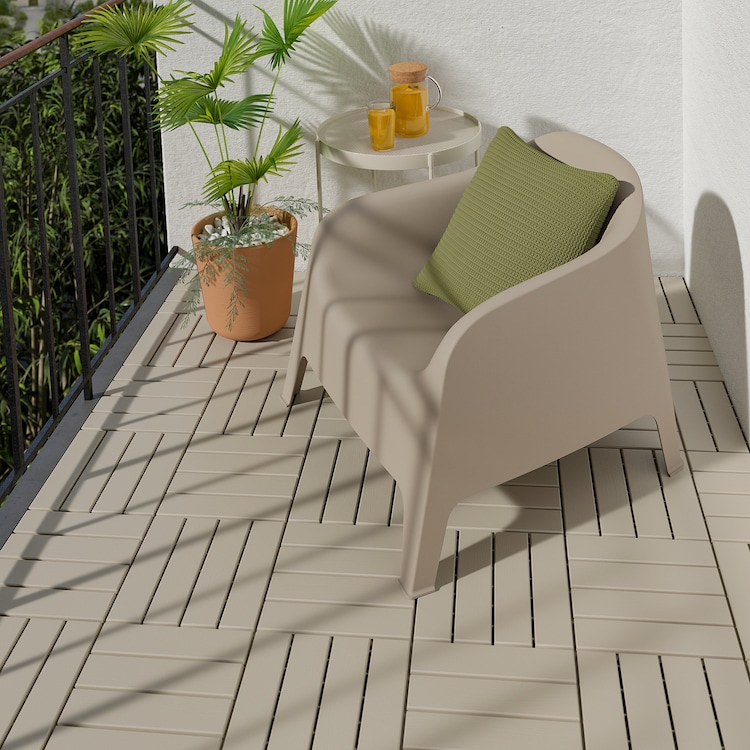 RUNNEN Caillebotis, beige, 0.81 m²