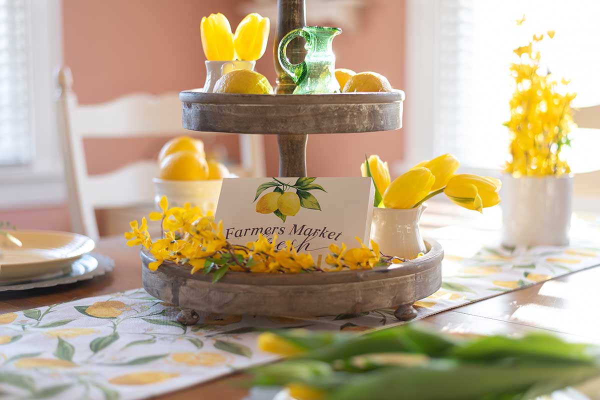 décoration de table avec des citrons