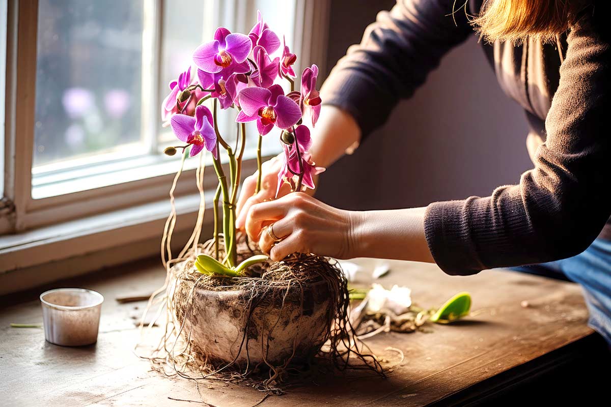 rempotage orchidée