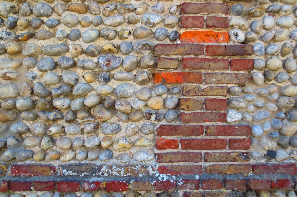 20 idées pour revêtir de pierres le mur de la télé! Laissez - Appareillage de briques et de galets