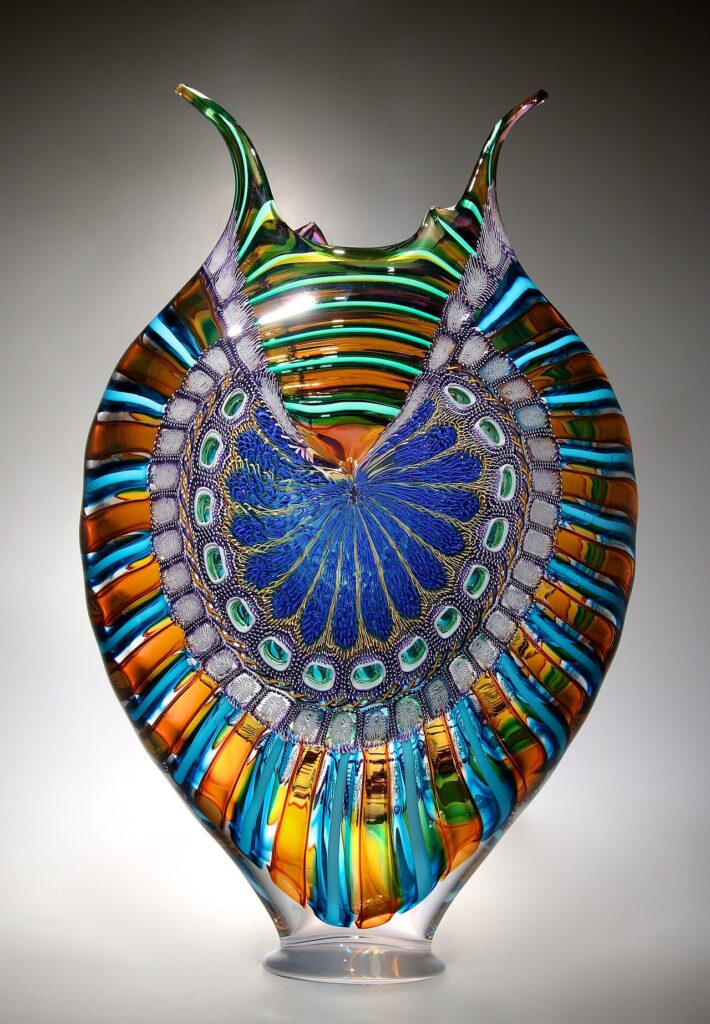 27 créations originales avec des verres! Laissez - Blown glass by artist David Patchen. Made via murrine, zanfirico cane techniques
