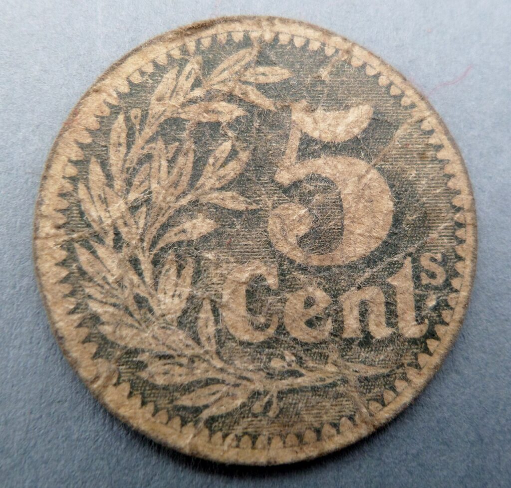 20 idées récup avec des assiettes en carton! Laissez - Banque D'Emission de Lille - 5 Cent - 1915 Emergency Coinage - printed on cardboard