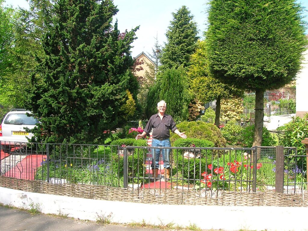 Récupérer une vieille échelle pour décorer son jardin! 20 idées inspirantes… - A garden in Barrmill Village, North Ayrshire, Scotland. The garden is l