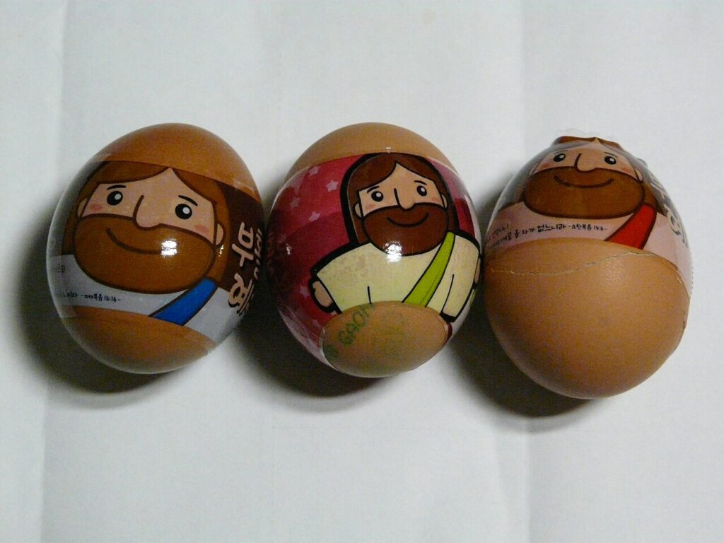 Arbre de Pâques - Easter eggs in Korea .