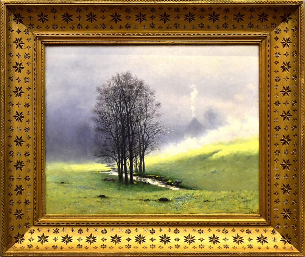 Un box photo pour donner de la profondeur à vos cadres! Voici 20 idées… - Framed 'Spring Mist' painting by Stanisław Witkiewicz (1851-1915). National
