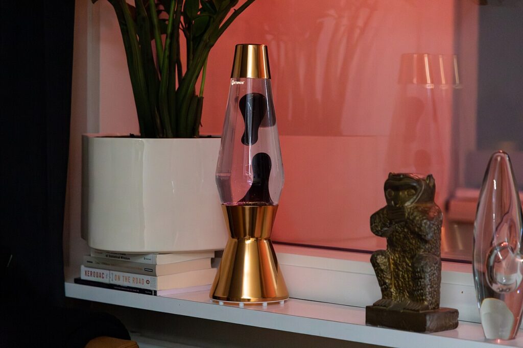 IKEA - Mathmos lava lamp on windowsill