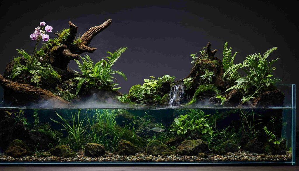 Sublimer son intérieur avec un Vase à décor aquatique! 20 idées inspirantes… - nature aquarium aquascape designed with aquatic plants and natural hard