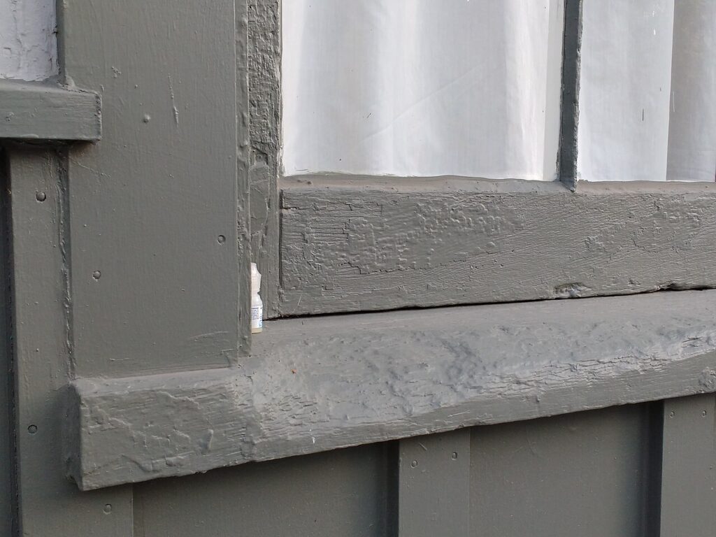Succulentes - well worn window sill at the station, likely hand carved